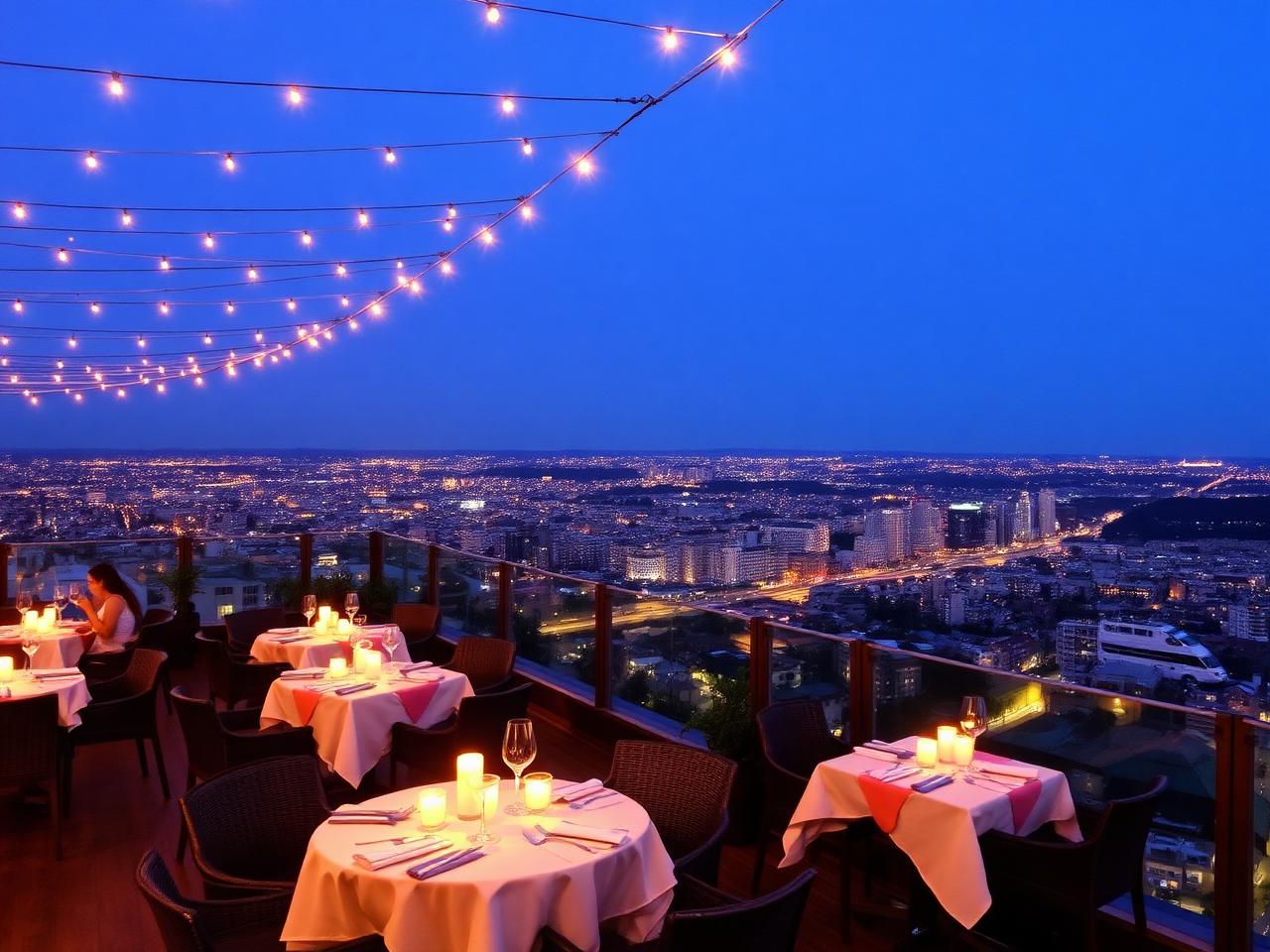 A1 Skyview rooftop at dusk